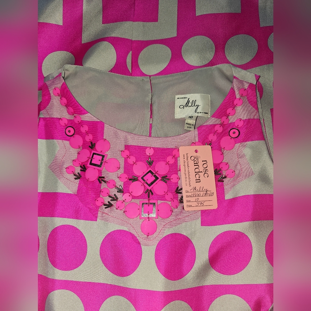 MILLY Geometric Dress WOW - Picture 2 of 7